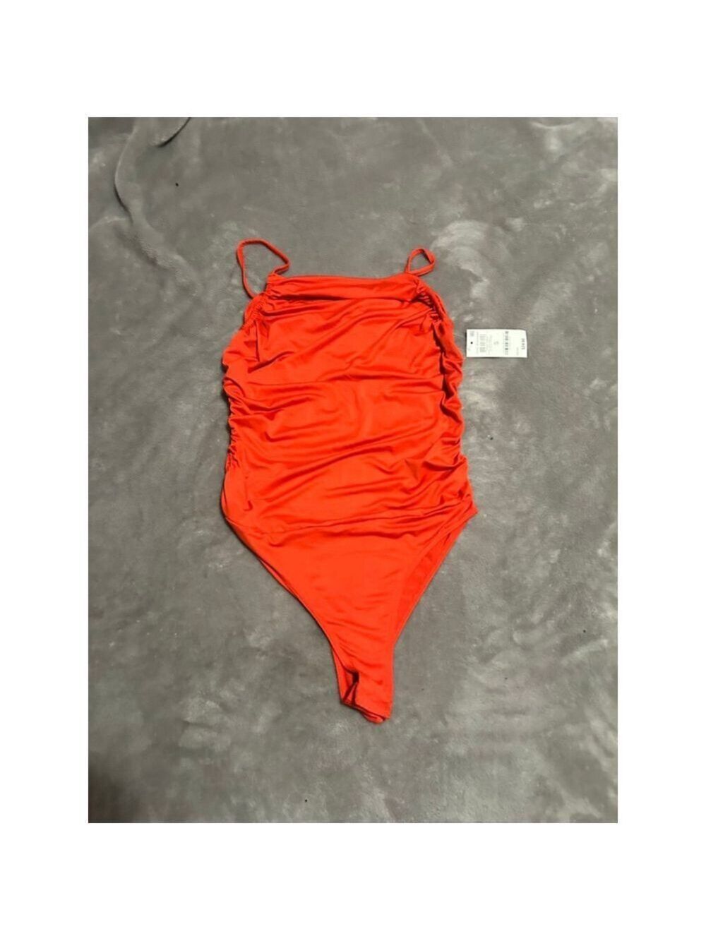 Women's AND NOW THIS Red Ruched Core Bodysuit S